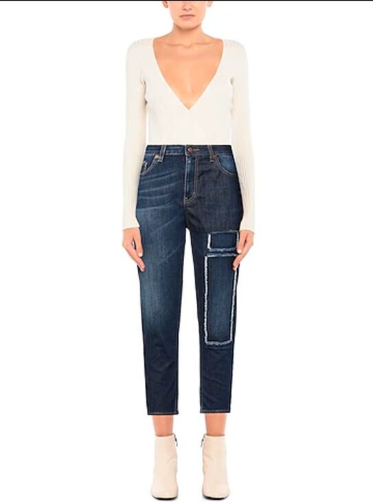 Love Moschino Denim - NWT Love Moschino High Waisted Distressed Cropped Jeans 30 Waist